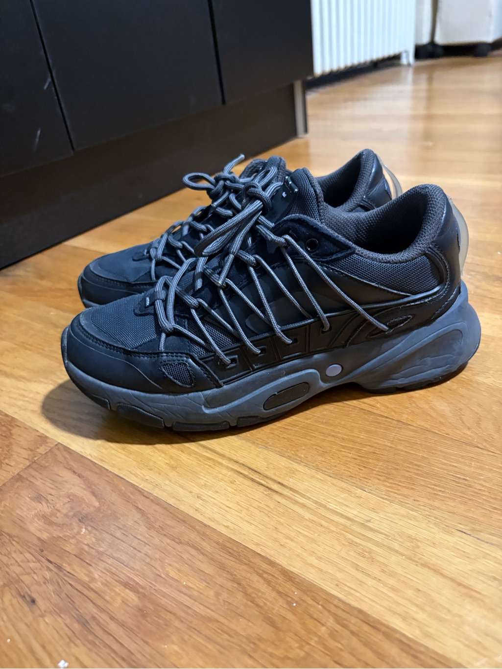 Mcq By Alexander Mcqueen Black Cord Chunky Sneakers